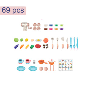 75cm Kids Pink Toy Kitchen Cabinet Pretend Play Toys Kitchen Sets Toys Cooking Toys Kitchen, Educational Pretend Role Play Set Game, Gifts For Girls Boys, 3-6 Years Old