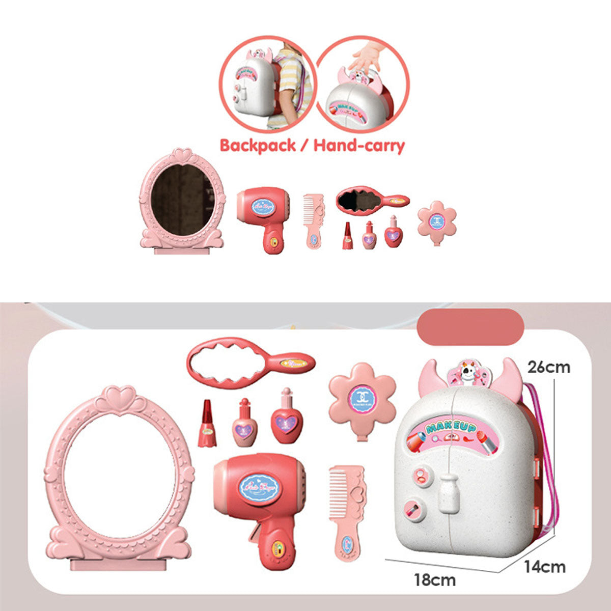 Pretend Play House Backpack Small Mini Kitchen Toys Real Cooking Set For Kids  Set Pretend Role Play Toys For Boys And Girls, Premium Pieces Set
