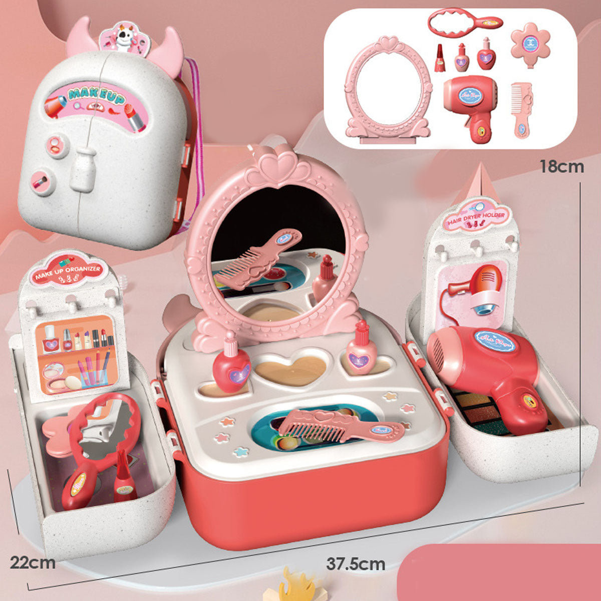 Pretend Play House Backpack Small Mini Kitchen Toys Real Cooking Set For Kids  Set Pretend Role Play Toys For Boys And Girls, Premium Pieces Set
