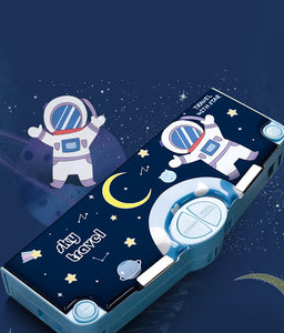 Coo11 Kids Stationery Pen & Pencil Box and Kids Astronaut Design Pencil Sharpener