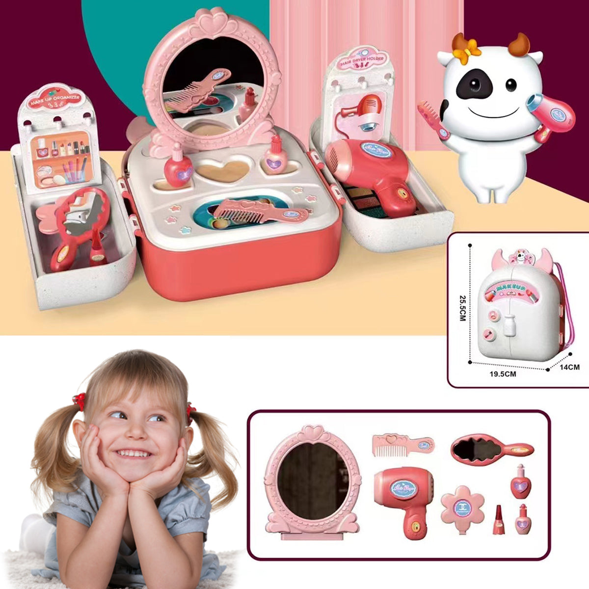 Pretend Play House Backpack Small Mini Kitchen Toys Real Cooking Set For Kids  Set Pretend Role Play Toys For Boys And Girls, Premium Pieces Set