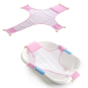 Coo11 Baby Bath Seat Support Pad, Adjustable Net for Bathtub, Non-Slip Universal Bath Seat Cushion Baby Accessories, Safety Four-Pointed Buckle Floating Bathing for Newborn