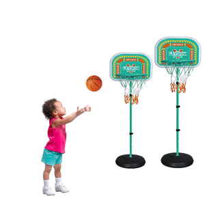Coo11 1.5m Liftable Iron Hoop Frame Basketball Hoop Portable & Adjustable Height Professional Court Goal System for Adults Teenagers Indoor/ Outdoor Games Gifs for Boys and Girls 8+ Years Old