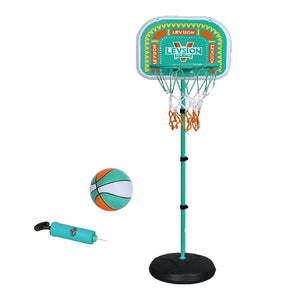 Coo11 1.5m Liftable Iron Hoop Frame Basketball Hoop Portable & Adjustable Height Professional Court Goal System for Adults Teenagers Indoor/ Outdoor Games Gifs for Boys and Girls 8+ Years Old
