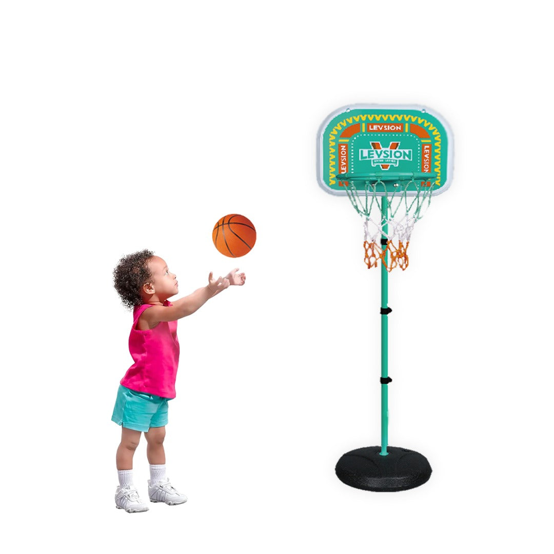 Coo11 1.5m Liftable Iron Hoop Frame Basketball Hoop Portable & Adjustable Height Professional Court Goal System for Adults Teenagers Indoor/ Outdoor Games Gifs for Boys and Girls 8+ Years Old