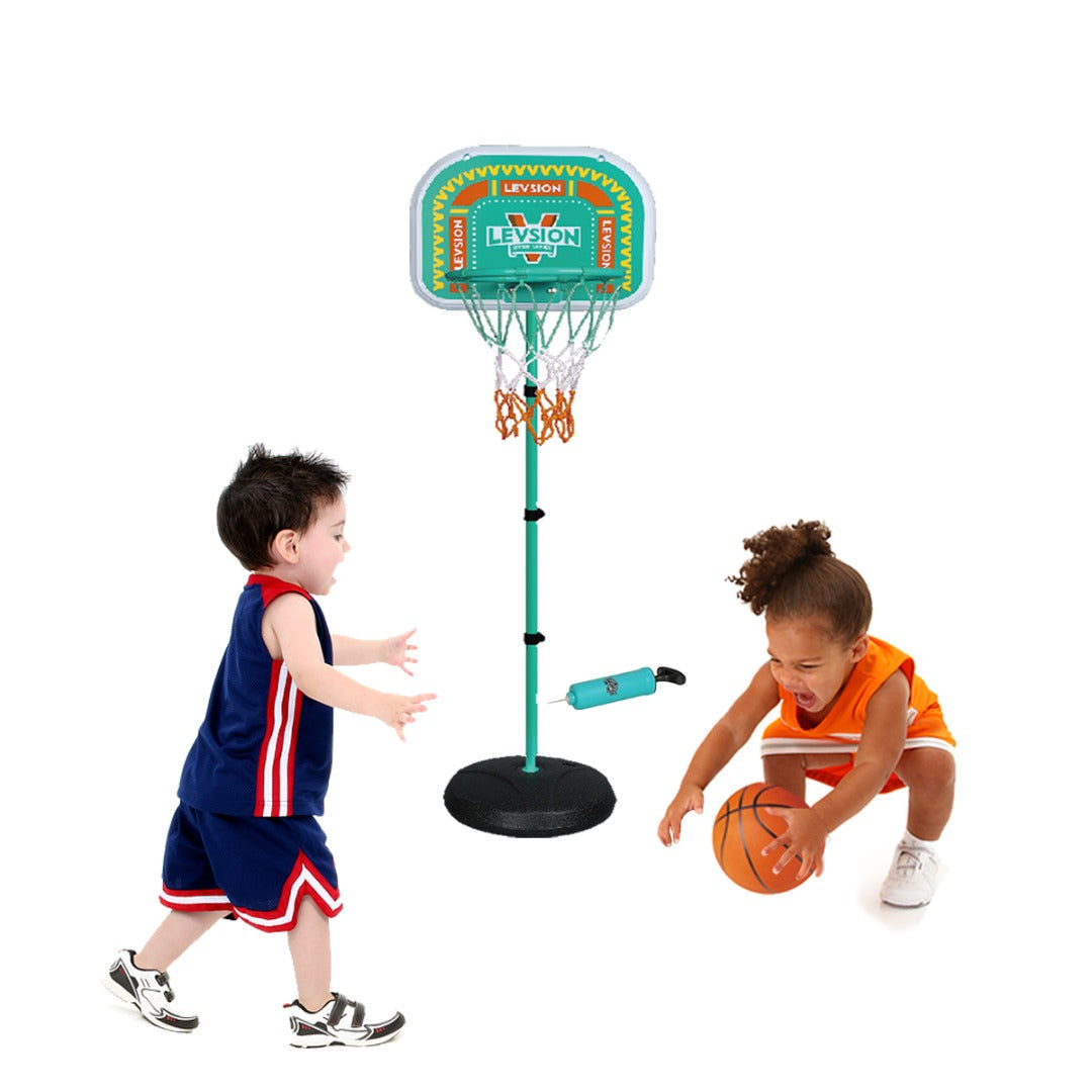 Coo11 1.5m Liftable Iron Hoop Frame Basketball Hoop Portable & Adjustable Height Professional Court Goal System for Adults Teenagers Indoor/ Outdoor Games Gifs for Boys and Girls 8+ Years Old
