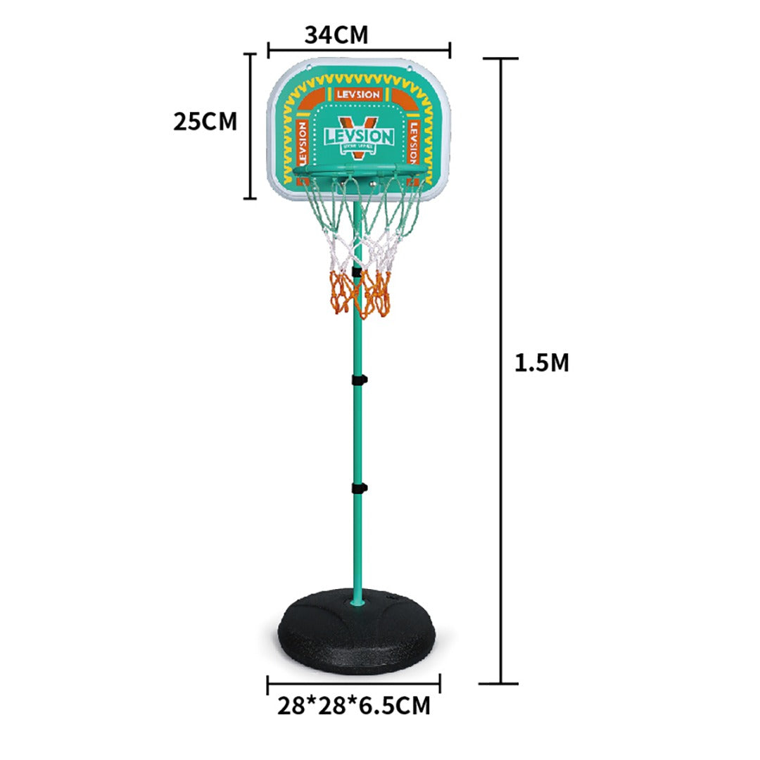 Coo11 1.5m Liftable Iron Hoop Frame Basketball Hoop Portable & Adjustable Height Professional Court Goal System for Adults Teenagers Indoor/ Outdoor Games Gifs for Boys and Girls 8+ Years Old