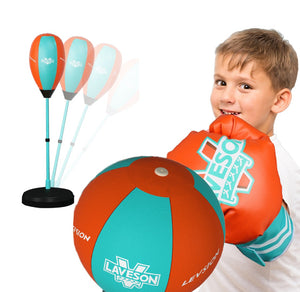 100-150CM adjustble hight Metal stand Punching Bag for Kids Boxing Set Gloves Boys & Girls Freestanding Punch Ball Juniors Inflatable Fitness Exercise Toy Gifts for Kids Age 4-13 Years Old
