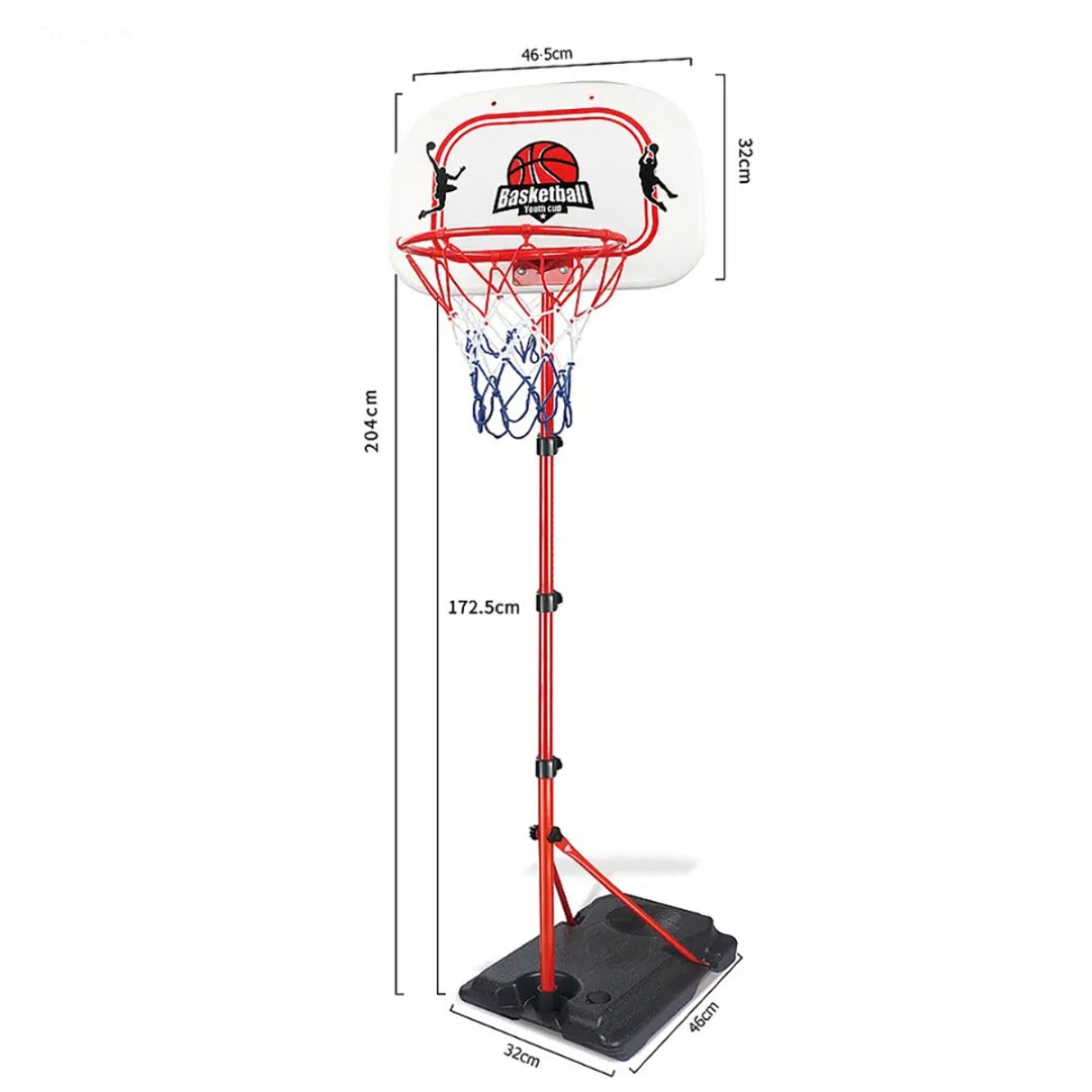 Coo11 Basketball Stand Hoop Set for Kids Height Adjustable for Adult Youth Teenagers Indoor Outdoor Use Portable Basketball Goals Boys Girls Age 3 4 5 6 7 8 + Perfect for Gifting Size 32*46*240 Cm