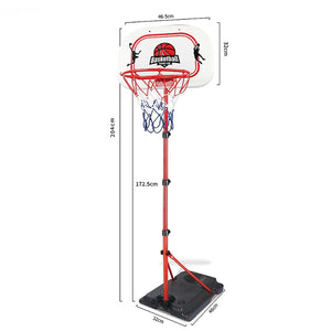 Coo11 Basketball Stand Hoop Set for Kids Height Adjustable for Adult Youth Teenagers Indoor Outdoor Use Portable Basketball Goals Boys Girls Age 3 4 5 6 7 8 + Perfect for Gifting Size 32*46*240 Cm