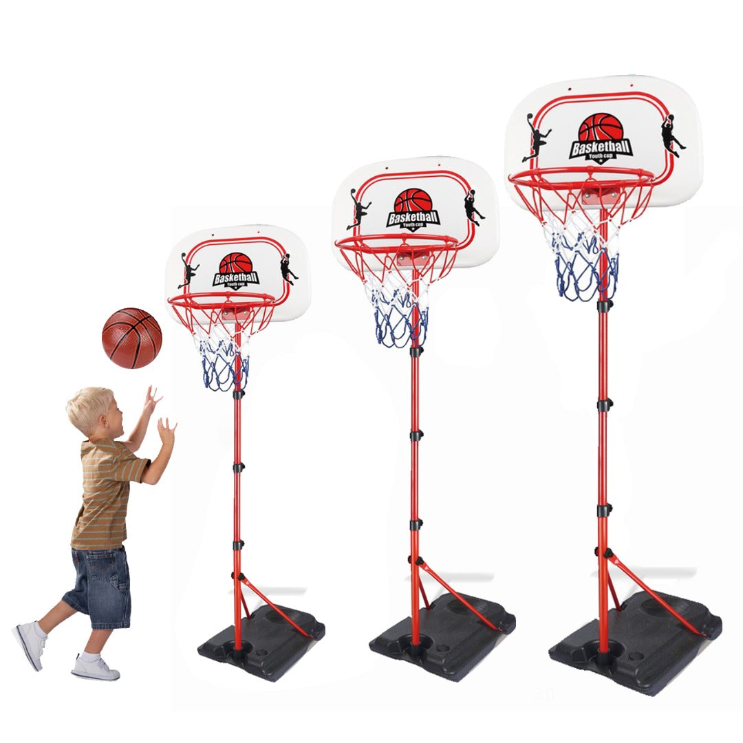 Coo11 Basketball Stand Hoop Set for Kids Height Adjustable for Adult Youth Teenagers Indoor Outdoor Use Portable Basketball Goals Boys Girls Age 3 4 5 6 7 8 + Perfect for Gifting Size 32*46*240 Cm