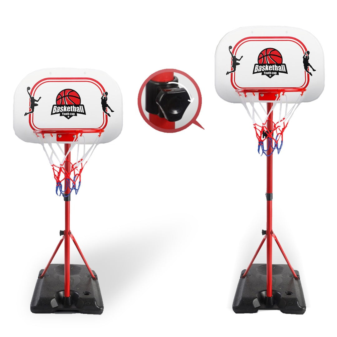 Coo11 Basketball Stand Hoop Set for Kids Height Adjustable for Adult Youth Teenagers Indoor Outdoor Use Portable Basketball Goals Boys Girls Age 3 4 5 6 7 8 + Perfect for Gifting Size 32*46*240 Cm
