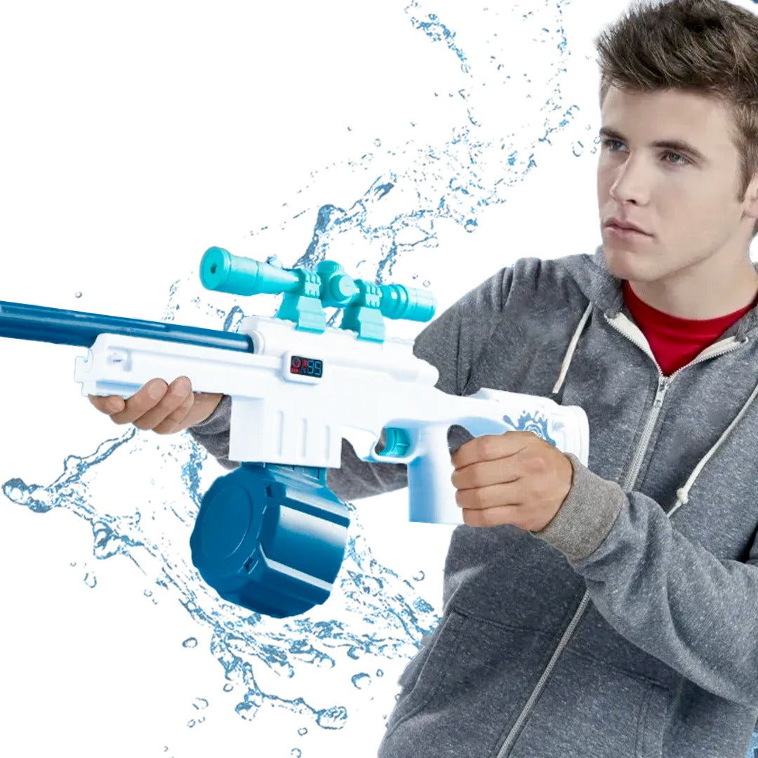 Coo11 Pretent Play Electric Water Gun, Automatic Water Guns Toy with Waterproof Lithium Battery & 600ML Water Tank, Perfect Summer Toy Game for Kids 3 Years and up (AWM Design)