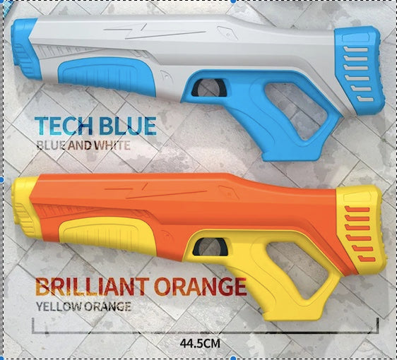 Coo11 Electric Water Gun Toy High-Pressure Automatic Water Absorption Continuous Fire Children, 500ml Large Water Tank Capacity, 10m Shooting Range Outdoor Pool Party Toy for Kids (Orange)