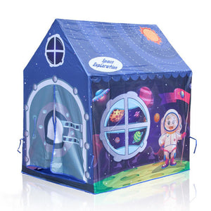 Coo11 Pretent Play Children's Play House, Space Exploration Playhouse with Fairy Star Lights, Creating Personal Play Space, Indoor & Outdoor Games Toys for Kids 3 Years and up (Blue)
