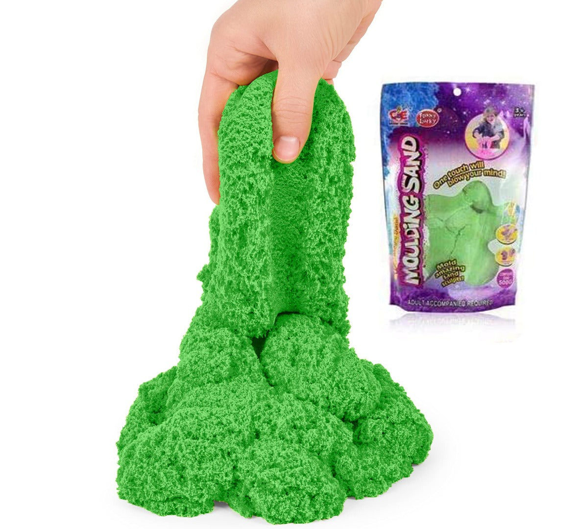 Coo11 Kids Magic sand for kids, Magic Motion Moving Play sand, kids Play Magic motion sand, Gift for Boys and girls, 500g (Purple, Green, and White)