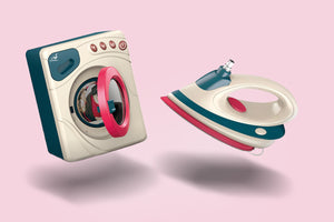 Coo11 Housekeeping Electric Playset Kids Toys, High Quality Light Sound Combo Set Ironing and Washing Machine, Realistic Spinning, Pretend Play Games Set, Perfect Birthday Christmas Gifts for Boys & Girls