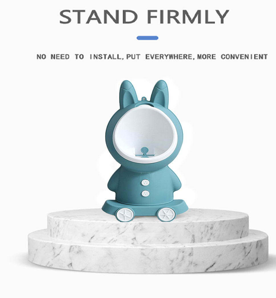 Coo11 Boys Wall-Mounted Rabbit Design Urinal Pot, Toddler Toilet Training Pee Stand, Adjustable Height, Easy to Clean, Lightweight, Convenient for 6 Months to 5 Years kids, Easy to Use
