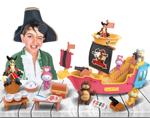 Coo11 Kids Role Play Pirate Boat Ship, Adventure Creative Treasures Toy, Figures & Accessories, Indoor Fun, Improves Skill Development, Perfect Gift For Girls & Boys, Suitable For 3+