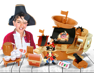 Coo11 Kids Role Play Pirate Boat Ship, Adventure Creative Treasures Toy, Figures & Accessories, Indoor Fun, Improves Skill Development, Perfect Gift For Girls & Boys, Suitable For 3+