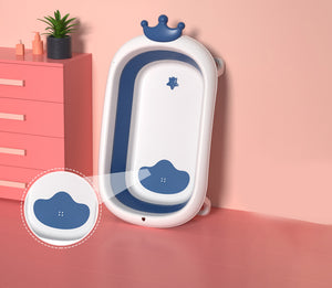 Coo11 Baby Foldable Bath Tub, Portable Safe Shower, Non-Slip Support Leg for Newborn & Toddler, Lightweight, Convenient for Travelling, Easy to Carry, Perfect Gift for Children