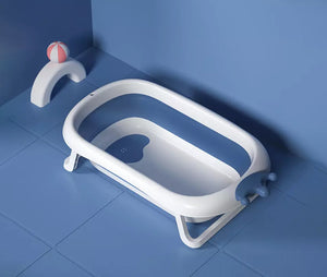 Coo11 Baby Foldable Bath Tub, Portable Safe Shower, Non-Slip Support Leg for Newborn & Toddler, Lightweight, Convenient for Travelling, Easy to Carry, Perfect Gift for Children