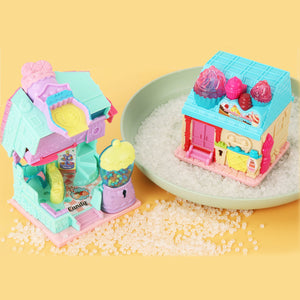 Kids Pretend Play Plastic Candy Room Toy With Light Music Furniture Doll Diy House Doll House For Girl, Dream House With Light, Chimney And Doll Toy Figures, Diy Pretend Play Furniture And Accessories, Princess Castle Dollhouse Building Toy