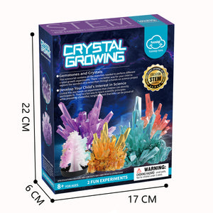 Scientific Experiment Of Crystal Growth (2 Crystals) - Grow Coloured Crystals, Diy Stem Educational Science Experiments Kits For Boys Girls Age 5 6 8 10, Chemistry Toys As Idea Easter Gift