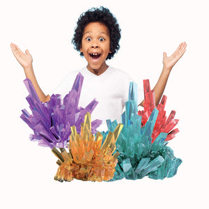 Scientific Experiment Of Crystal Growth (2 Crystals) - Grow Coloured Crystals, Diy Stem Educational Science Experiments Kits For Boys Girls Age 5 6 8 10, Chemistry Toys As Idea Easter Gift