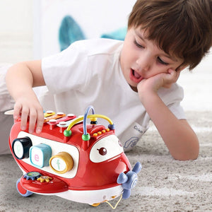 Coo11 Baby Cartoon Aircraft Toy Education Musical Instrument Percussion Xylophone Game Music Set, Perfect Gifts for Christmas, Birthday  0 to 24 Months,1 to 7 Year Old Boys & Girls