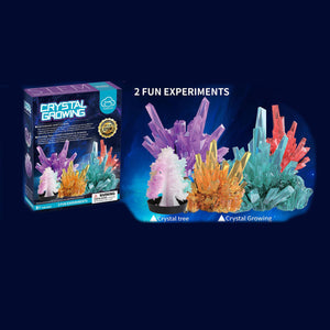 Scientific Experiment Of Crystal Growth (2 Crystals) - Grow Coloured Crystals, Diy Stem Educational Science Experiments Kits For Boys Girls Age 5 6 8 10, Chemistry Toys As Idea Easter Gift