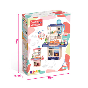 75cm Kids Pink Toy Kitchen Cabinet Pretend Play Toys Kitchen Sets Toys Cooking Toys Kitchen, Educational Pretend Role Play Set Game, Gifts For Girls Boys, 3-6 Years Old