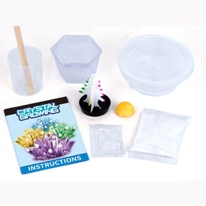 Scientific Experiment Of Crystal Growth (2 Crystals) - Grow Coloured Crystals, Diy Stem Educational Science Experiments Kits For Boys Girls Age 5 6 8 10, Chemistry Toys As Idea Easter Gift