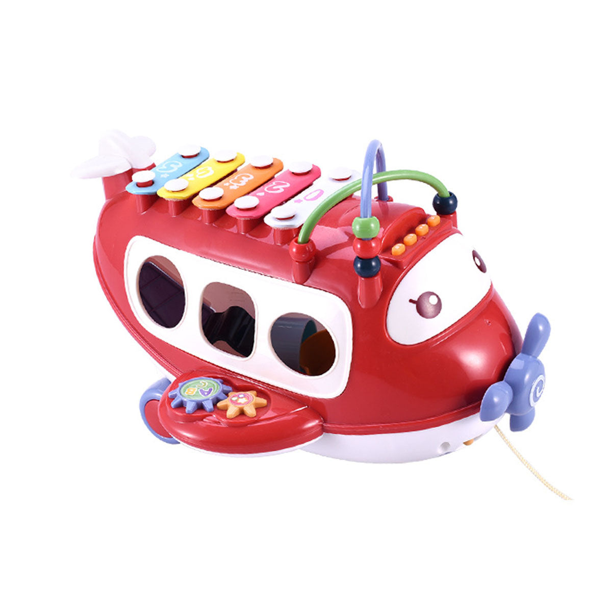 Coo11 Baby Cartoon Aircraft Toy Education Musical Instrument Percussion Xylophone Game Music Set, Perfect Gifts for Christmas, Birthday  0 to 24 Months,1 to 7 Year Old Boys & Girls