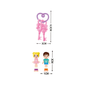 Kids Pretend Play Plastic Candy Room Toy With Light Music Furniture Doll Diy House Doll House For Girl, Dream House With Light, Chimney And Doll Toy Figures, Diy Pretend Play Furniture And Accessories, Princess Castle Dollhouse Building Toy