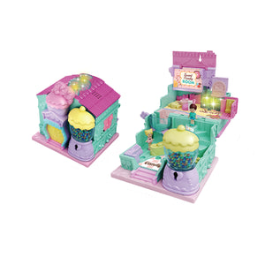 Kids Pretend Play Plastic Candy Room Toy With Light Music Furniture Doll Diy House Doll House For Girl, Dream House With Light, Chimney And Doll Toy Figures, Diy Pretend Play Furniture And Accessories, Princess Castle Dollhouse Building Toy